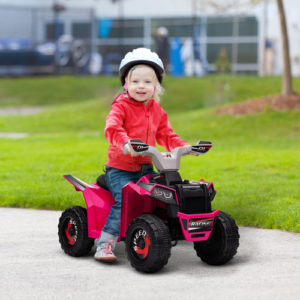 HOMCOM 6V Pink Kids Electric Quad Bike
