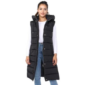 Ladies Long Hooded Puffer Gilet