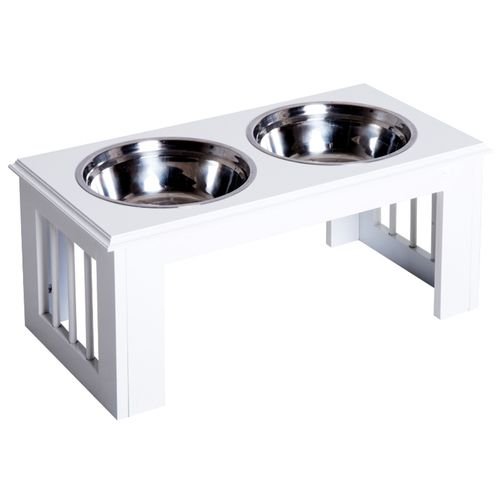 Elevated Pet Feeder with 2 Stainless Steel Bowls – Raised Dog & Cat Feeding Station