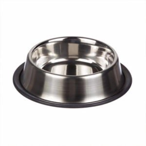 Stainless Steel Dog & Cat Feeding Bowl – Non-Slip Pet Food & Water Bowl 18cm