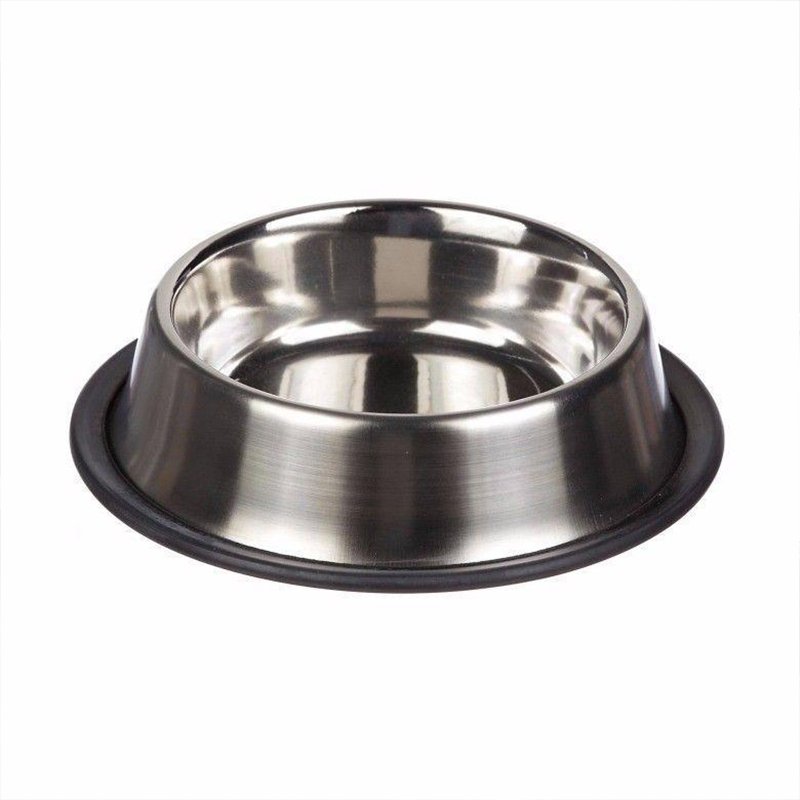 Stainless Steel Dog & Cat Feeding Bowl – Non-Slip Pet Food & Water Bowl 18cm
