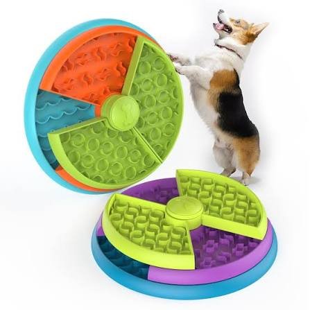 Pet Puzzle Plastic Slow Feeder Dog Interactive Toy Anti-Choking Multi-Zone Food Hiding Training Dish Supplies